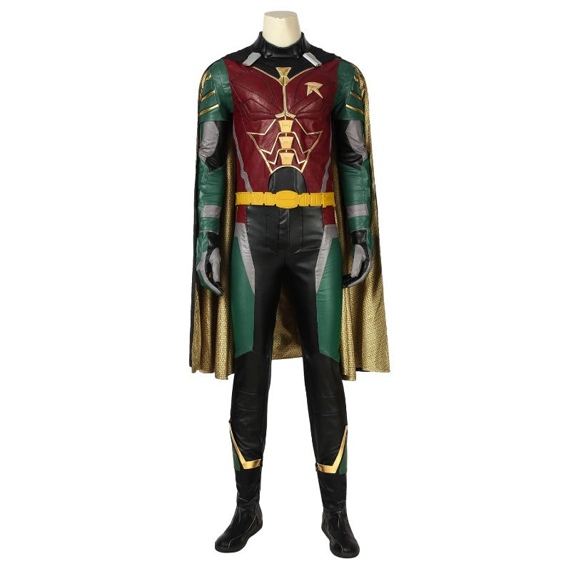 Astricos Tim Drake Red Robin Cosplay Costume – Damian Wayne Cape Uniform for Halloween - Astricos