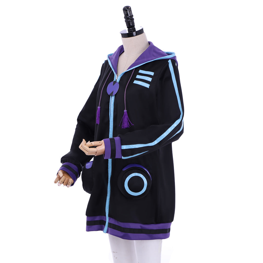 Astricos Black Heart Hoodie Cosplay Costume - Hyperdimension Neptune Jacket - Astricos