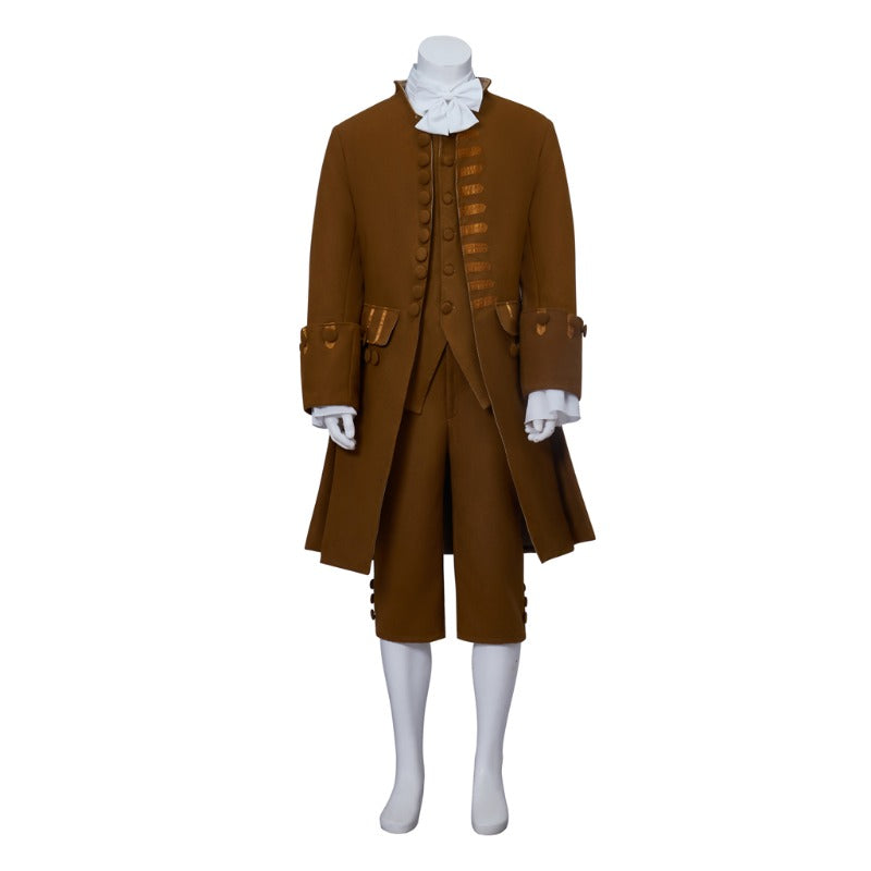 Authentic Brown 18th Century Frock Coat - Premium Colonial Military Style Astricos Cosplay Ensemble - Astricos