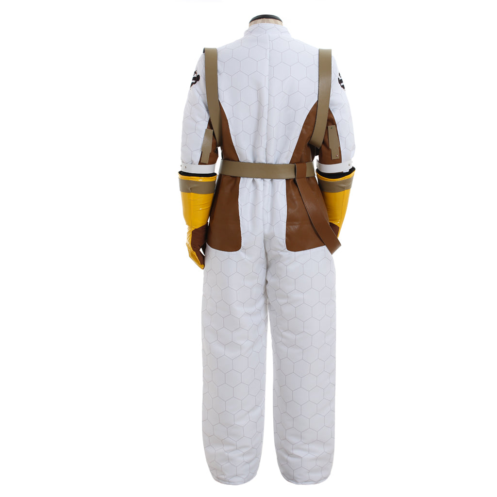 Astricos Cosplay Climatologist Costume Women’s White Jumpsuit Full Set Outfit - Astricos