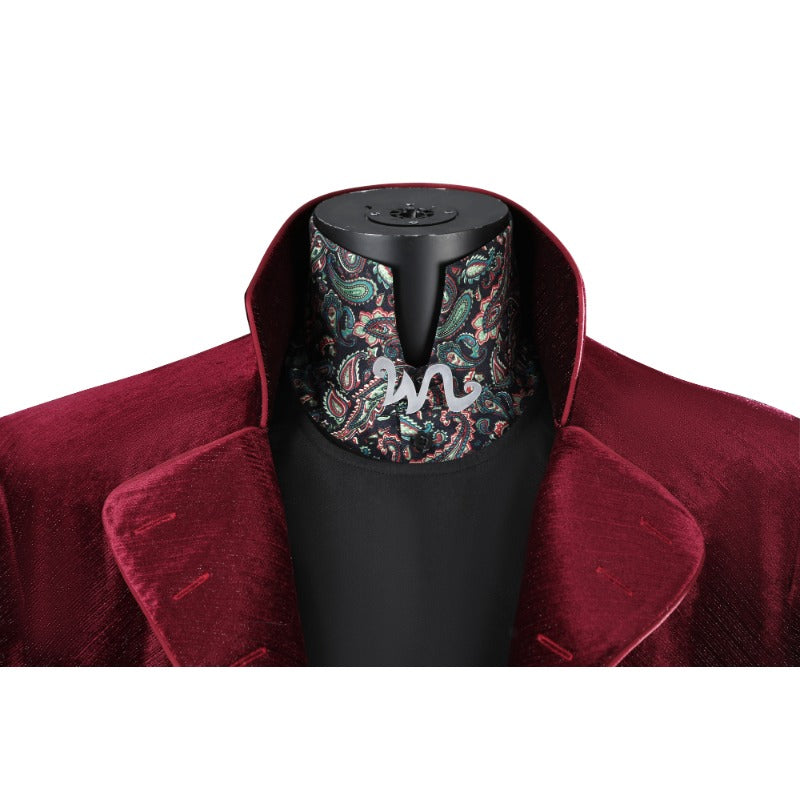 Astricos 2023 Willy Wonka Red Cosplay Costume Inspired by Timothee Chalamet for Halloween - Astricos