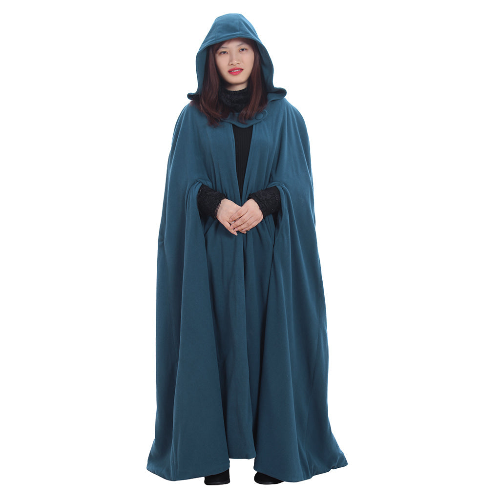 Elegant Winter Cloak Hooded Trench Coat for Women - Gothic Cape by Astricos - Astricos