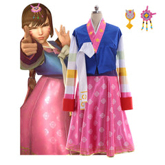 Astricos D.Va Cosplay Costume - Hanbok Style Cute Girls Outfit for Game Cosplay Events - Astricos