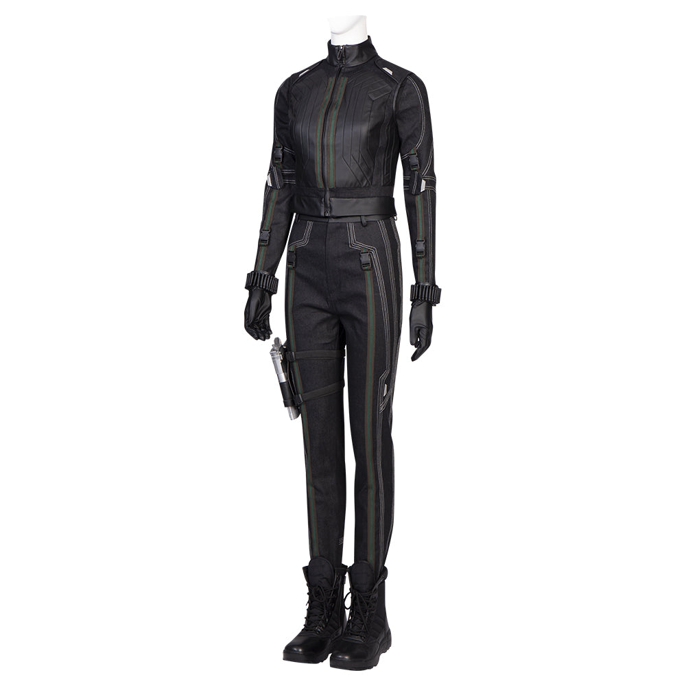 Astricos Marvel Black Widow Cosplay Jumpsuit Dress Costume Outfit - Astricos