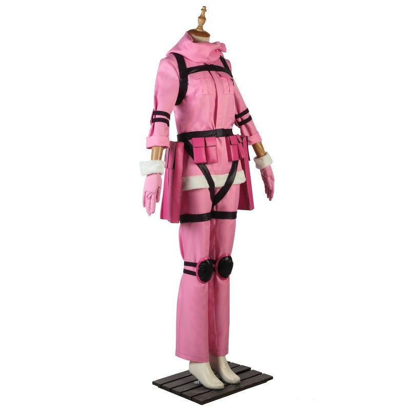 Astricos LLENN Sword Art Online GGO Cosplay Costume - Custom Made Pink Uniform - Astricos