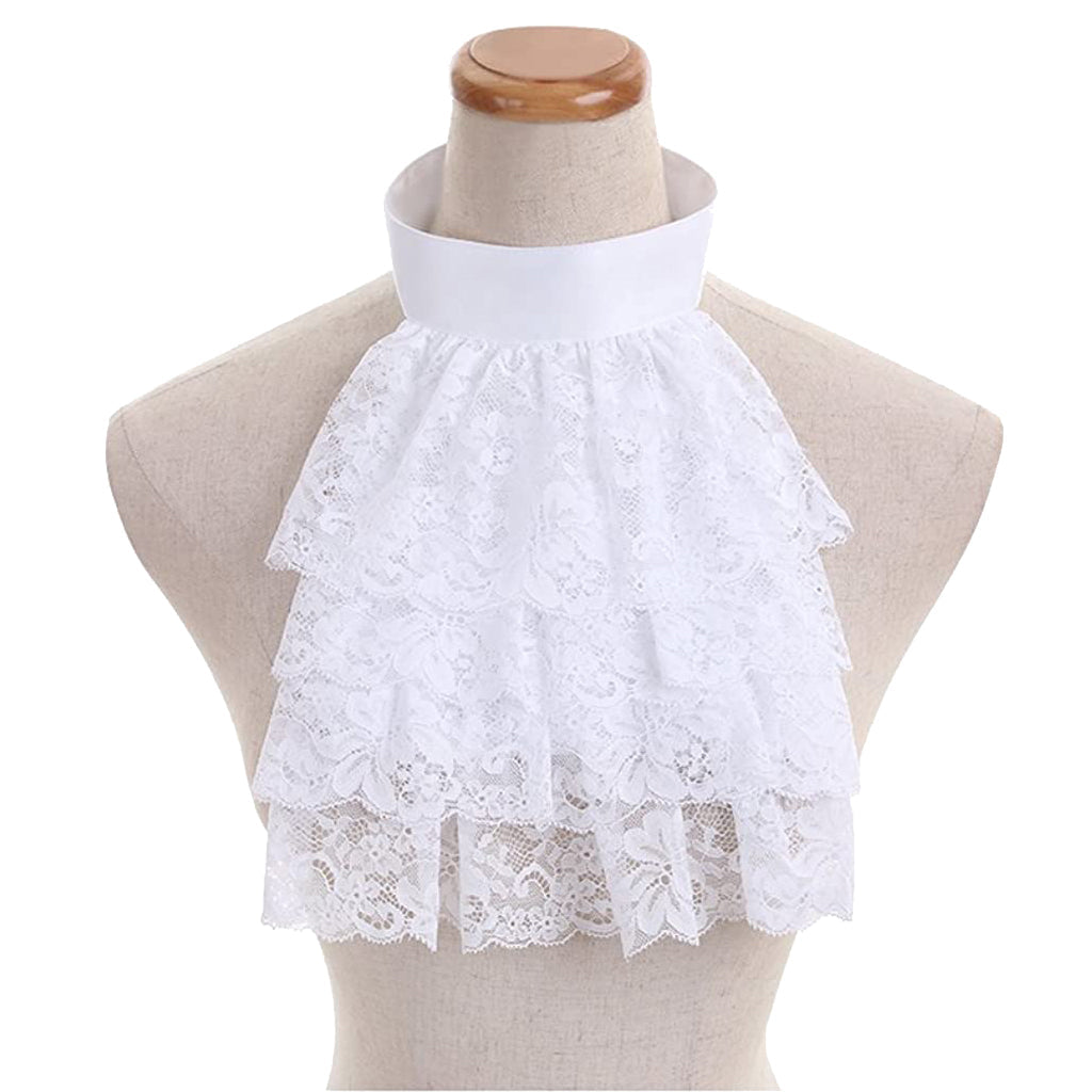 Astricos Victorian-Style White Lace Detachable Collar and Cuffs - Timeless Elegance for Every Outfit - Astricos