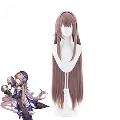 Astricos Herta Cosplay Wig - 105cm Long Straight Synthetic Hair for Honkai Star Rail Fans - Astricos