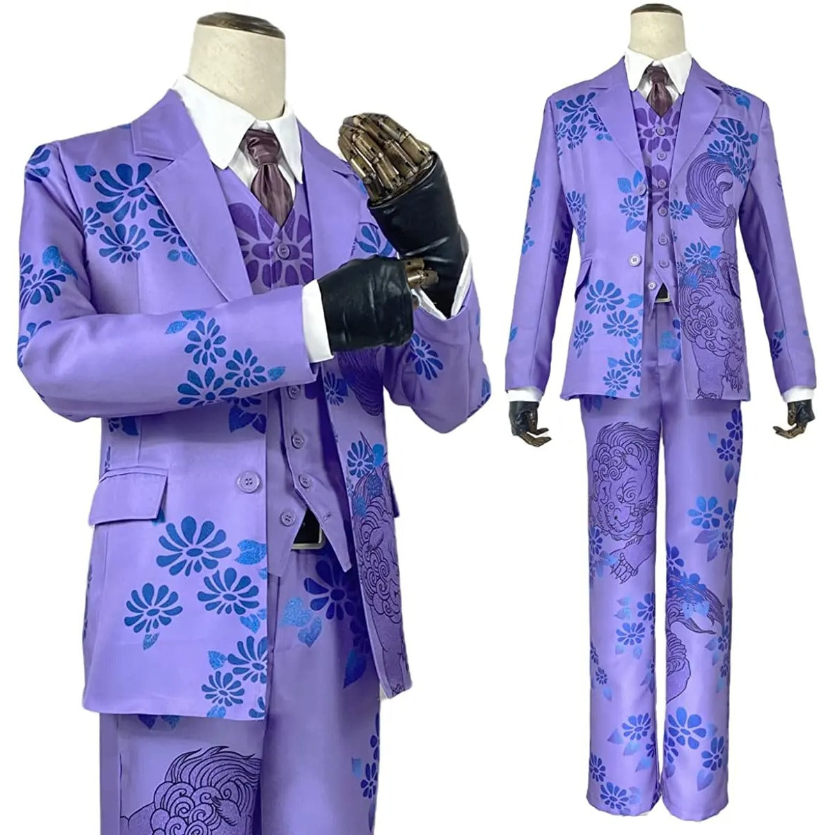 Astricos Anime Cosplay Suit - Seishu Inui Uniform Coat with Purple Unicorn Kirin 7Pcs for Halloween - Astricos