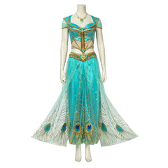 Astricos Princess Jasmine Cosplay Costume - Aladdin Inspired Peacock Dress for Adults - Astricos