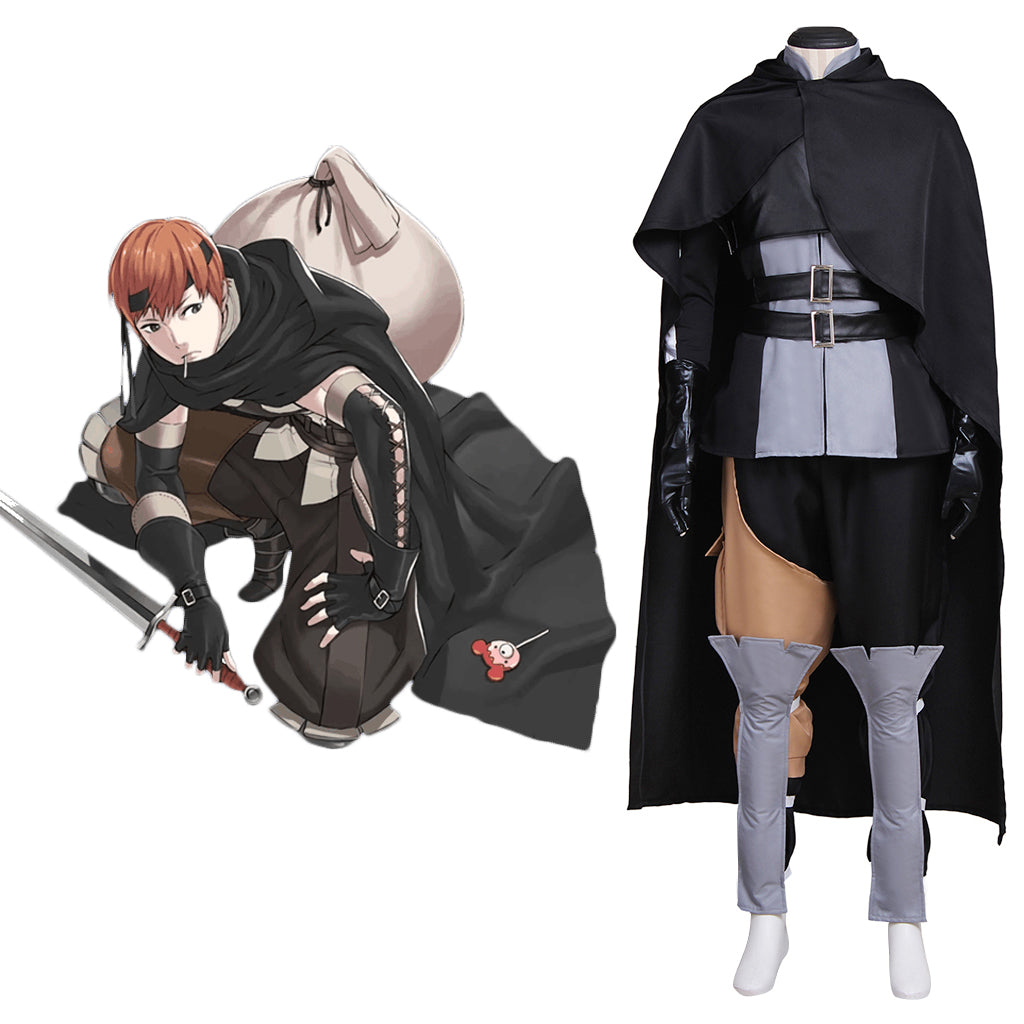 Astricos Gaius Cosplay Costume - Fire Emblem Punk Uniform Suit with Cloak - Astricos