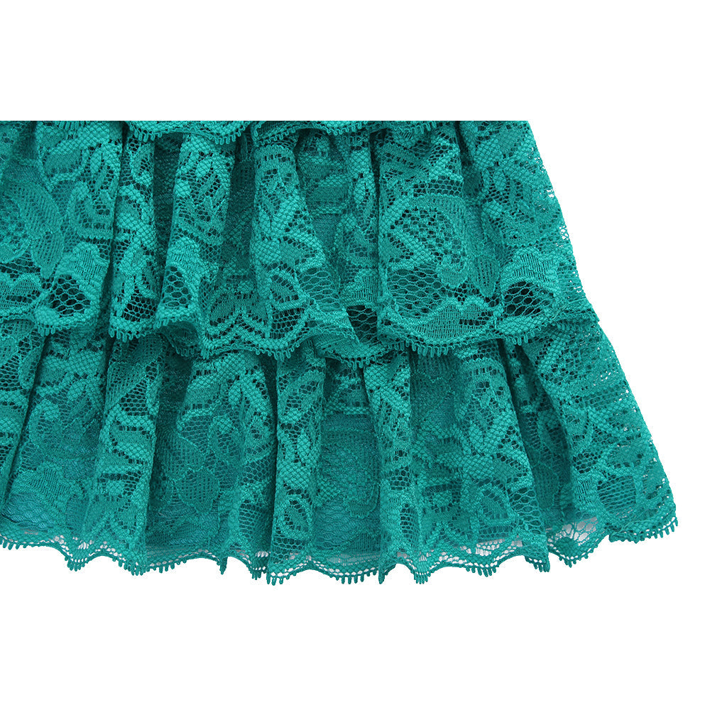 Elegant Astricos Victorian-Style Green Lace Detachable Collar - Astricos