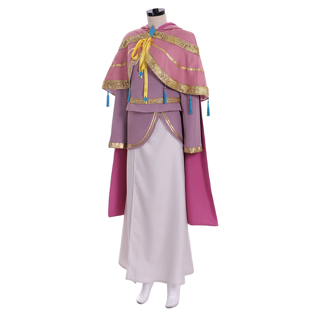 Astricos Kingdom Hearts III Ava Cosplay Costume Women's Pink Hooded Dress with Skirt - Astricos