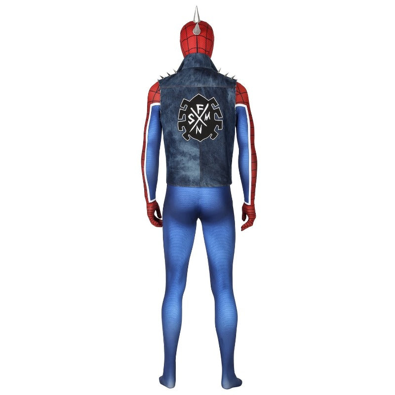 Astricos Hobart Brown Punk-Rock Spider-Man Cosplay Suit for Enthusiasts - Astricos