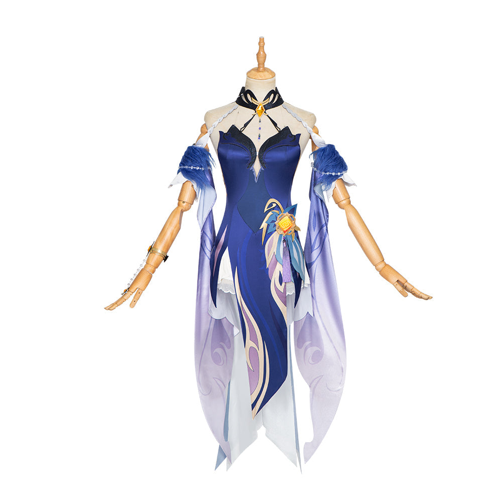 Astricos Ningguang Orchid Evening Gown Cosplay Costume – Premium Genshin Impact Outfit - Astricos