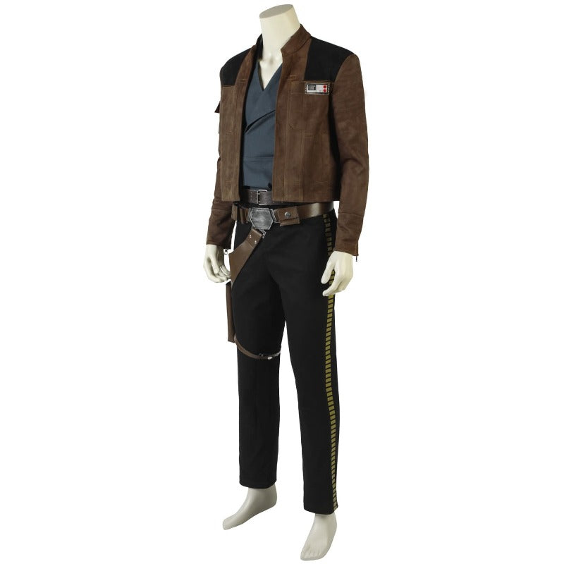 Astricos Han Solo Cosplay Costume Set - Top, Pant, Coat, Belt for Star Wars Fans - Astricos