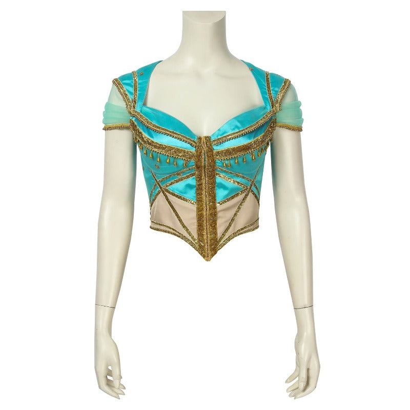 Astricos Princess Jasmine Cosplay Costume - Aladdin Inspired Peacock Dress for Adults - Astricos