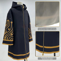 Astricos Anime Brahman Senju Kawaragi Cosplay Costume - Golden Black Jacket Coat - Astricos