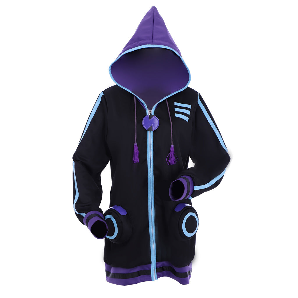 Astricos Black Heart Hoodie Cosplay Costume - Hyperdimension Neptune Jacket - Astricos