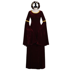 Elegant Astricos Medieval Vintage Dark Red Renaissance Dress for Cosplay and Special Events - Astricos