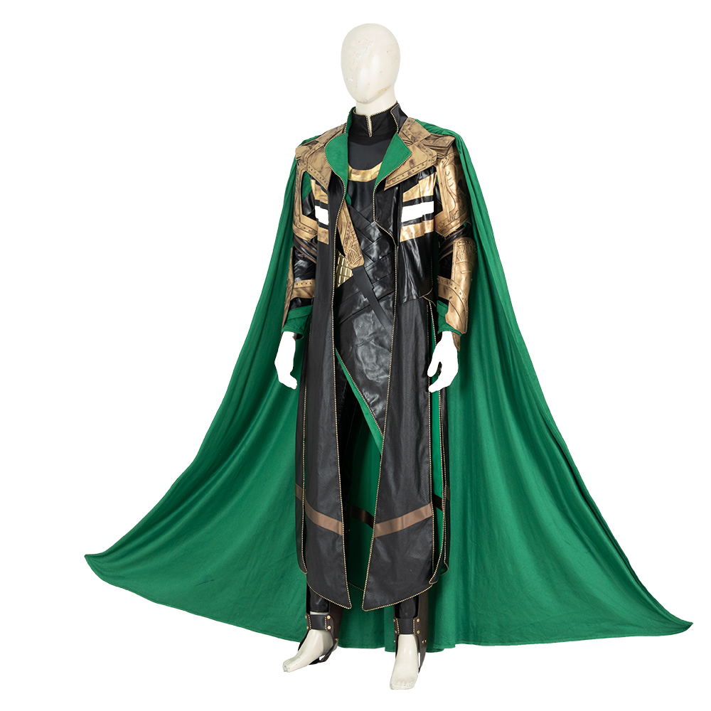 Premium Astricos Loki Cosplay Costume - Halloween Battle Suit with Damaged Jumpsuit, Armor, and Helmet - Astricos