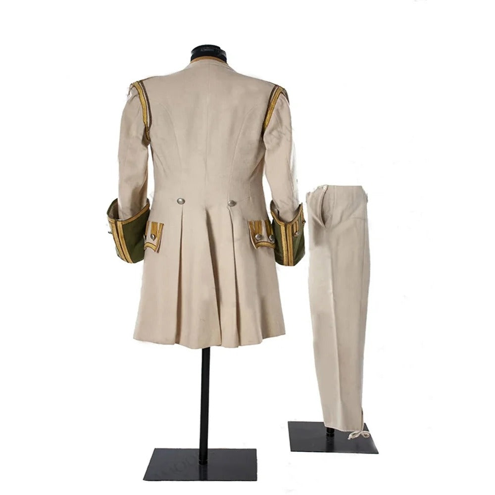 Victorian Steampunk Hussar Jacket Costume with Vest | Gothic Theater Uniform for Men - Astricos