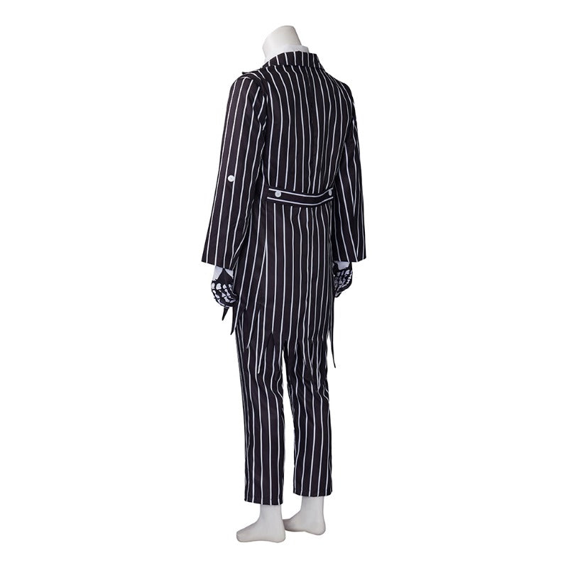 Astricos Jack Skellington Cosplay Costume - Striped Jacket & Pants Halloween Suit - Astricos