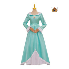 Astricos Princess Rosalina Cosplay Costume - Elegant Blue Dress with Crown for Women & Teens - Astricos