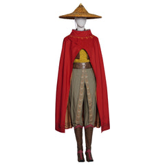 Astricos Women's Raya Cosplay Costume – Custom Halloween Dress with Red Cape - Astricos