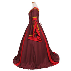 Women's Elegant Dark Red Victorian Medieval Astricos Dress Costume for Carnival Parties and Cosplay - Astricos