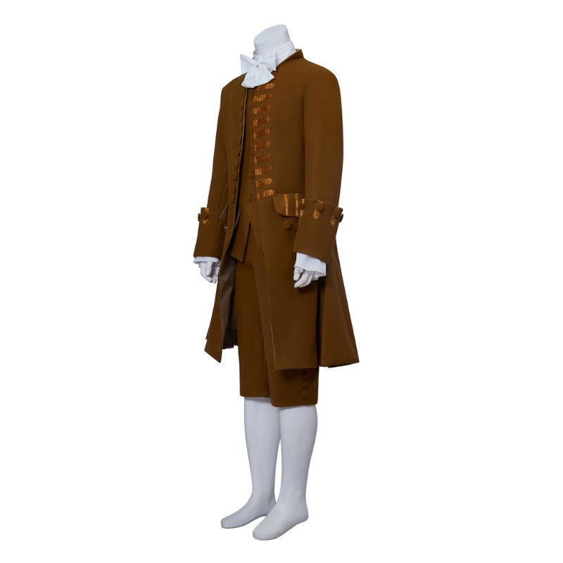 Authentic Brown 18th Century Frock Coat - Premium Colonial Military Style Astricos Cosplay Ensemble - Astricos