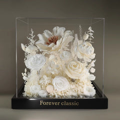 Astricos Eternal White Dream - Exquisite Preserved Flower Ornament Gift Box - Astricos