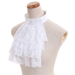 Astricos Victorian-Style White Lace Detachable Collar and Cuffs - Timeless Elegance for Every Outfit - Astricos