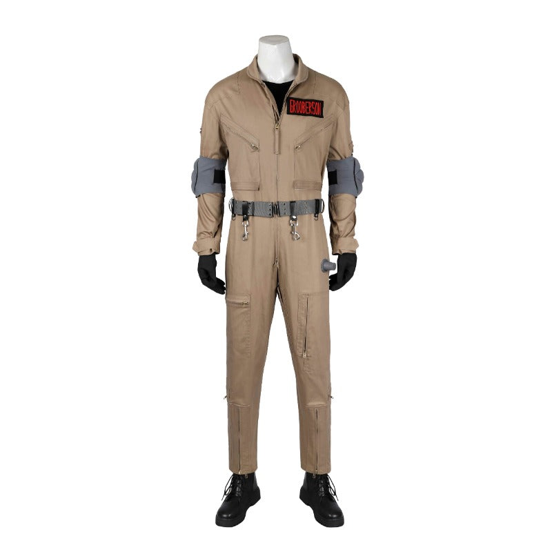 Male Astricos Grooberson Cosplay Jumpsuit - Authentic Ghostbusters Costume with Accessories - Astricos