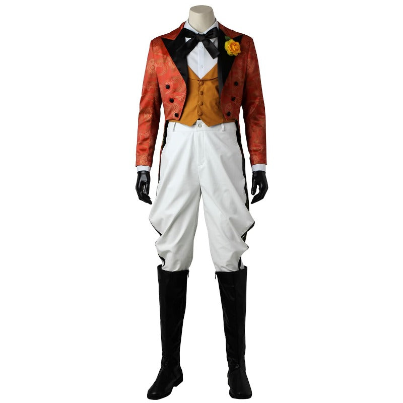 Astricos Cosplay Red Jacket & Orange Vest Suit for Halloween & Festivals - Astricos