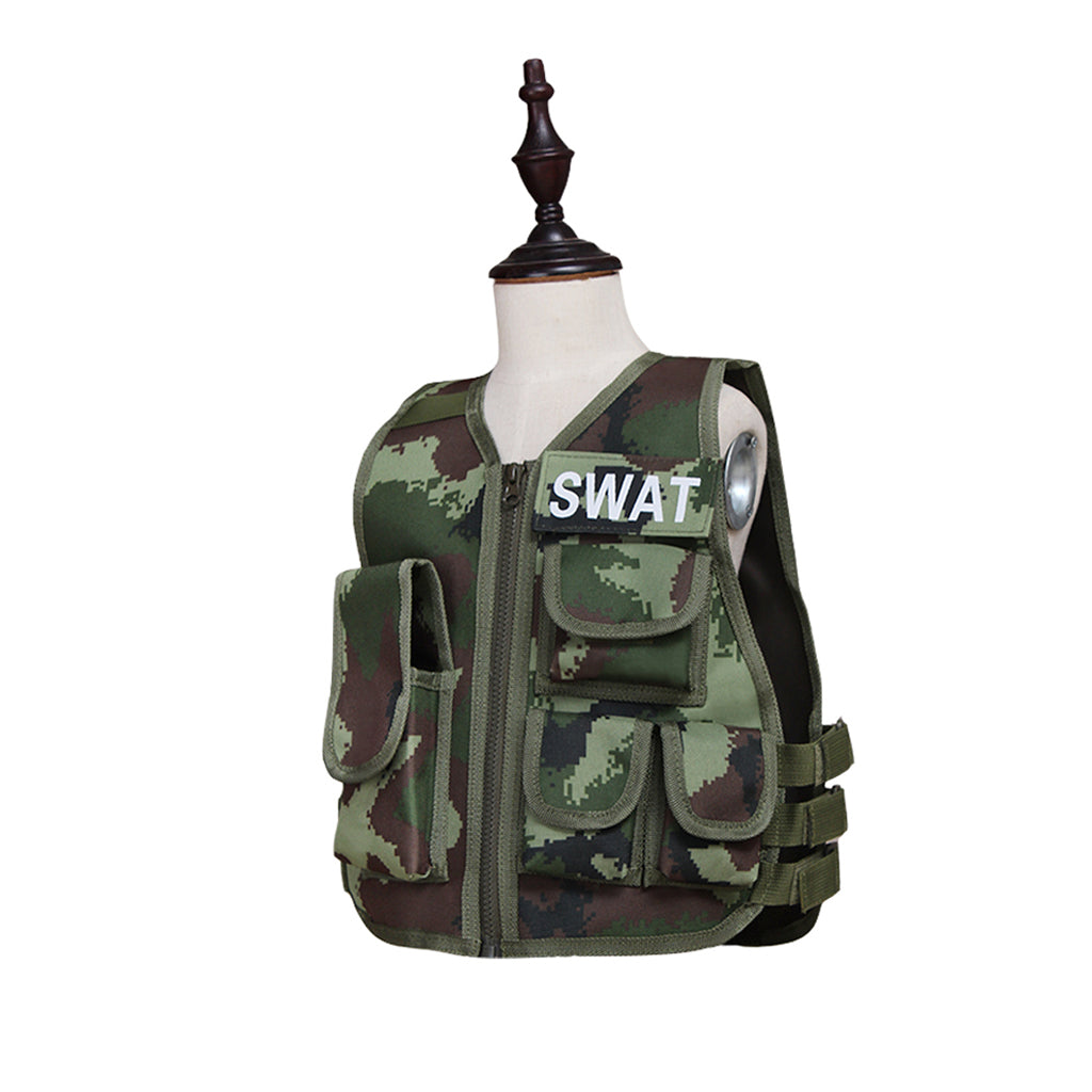 Astricos Kids Airsoft Vest - Camouflage Tactical Vest for Outdoor Adventure and Cosplay - Astricos