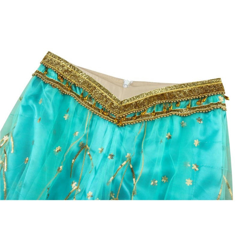 Astricos Princess Jasmine Cosplay Costume - Aladdin Inspired Peacock Dress for Adults - Astricos