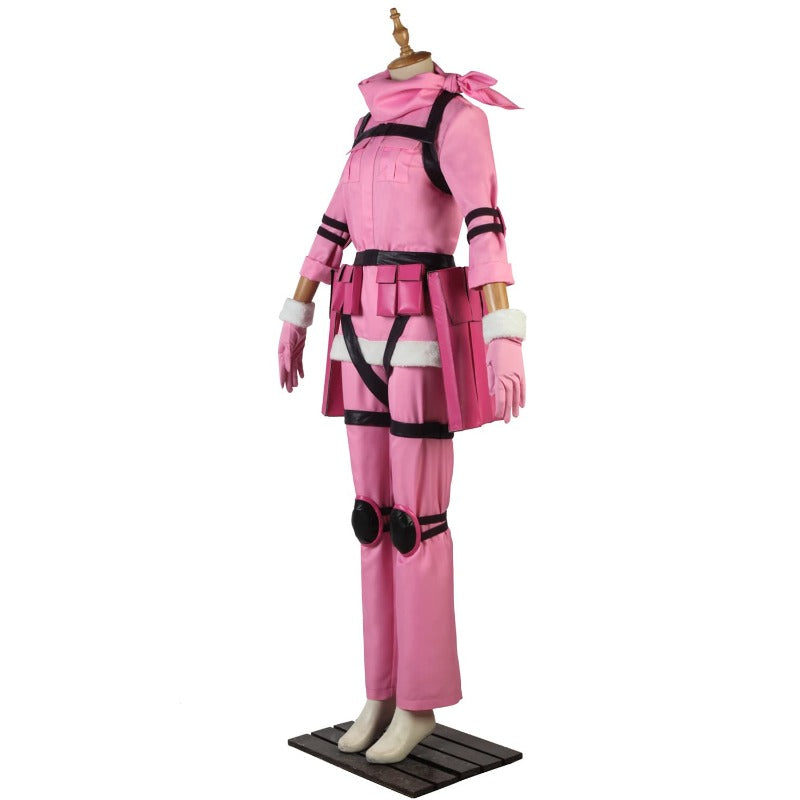 Astricos LLENN Sword Art Online GGO Cosplay Costume - Custom Made Pink Uniform - Astricos