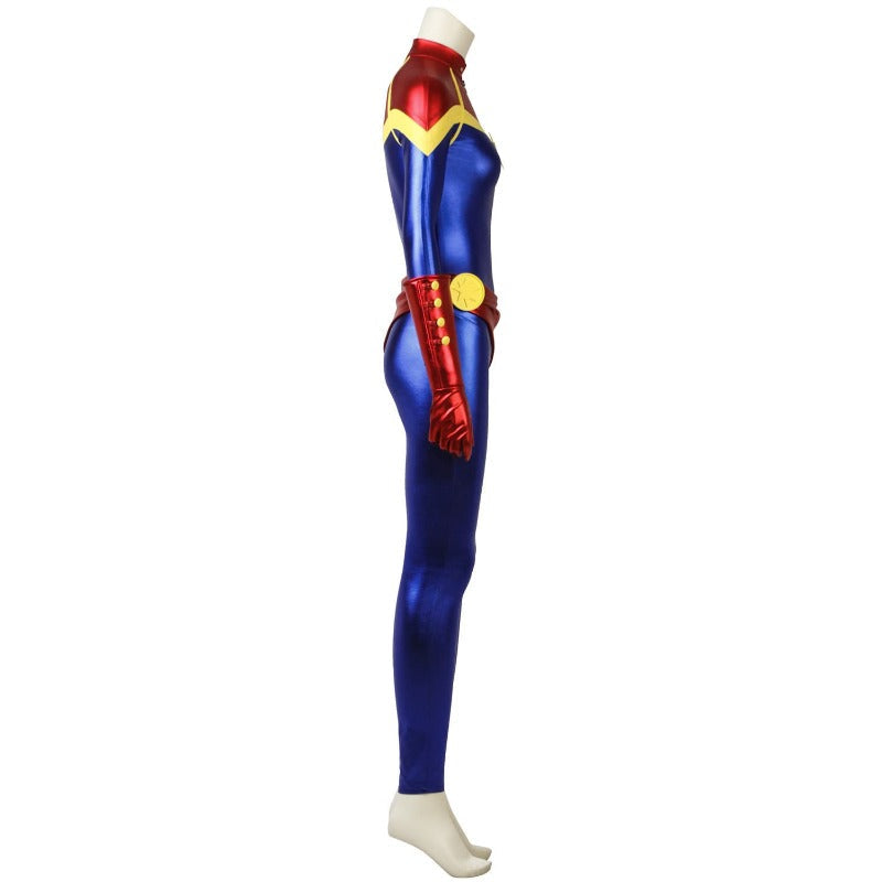 Astricos Superhero Captain Marvel Kids Cosplay Costume - Avengers Jumpsuit for Halloween - Astricos