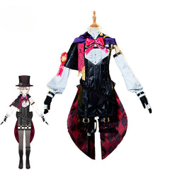 Astricos Cosplay Costume - Genshin Impact Lyney Magic Hat Trick Uniform for Women - Full Set Halloween Cosplay - Astricos