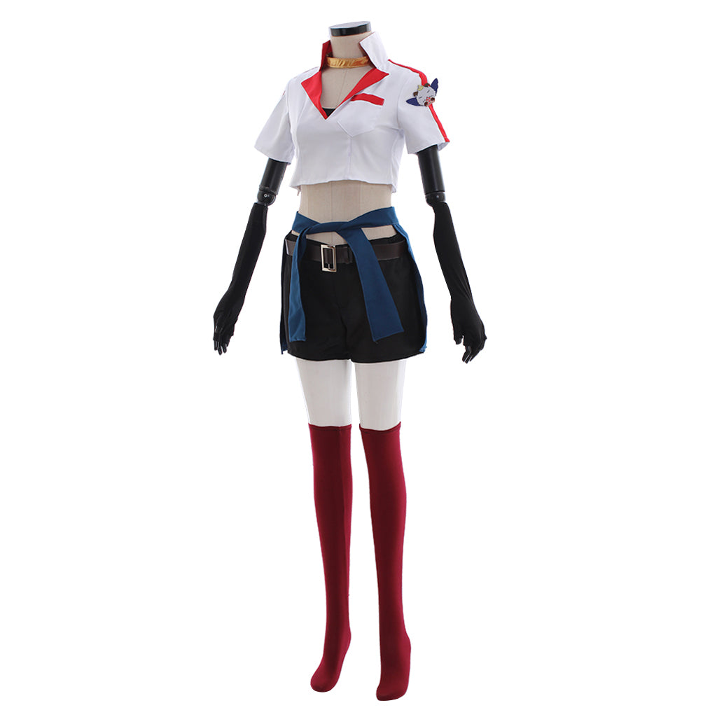 Astricos Sivir Pizza Delivery Cosplay Costume for Women | Crop Top, Shorts & Hat Full Set - Astricos