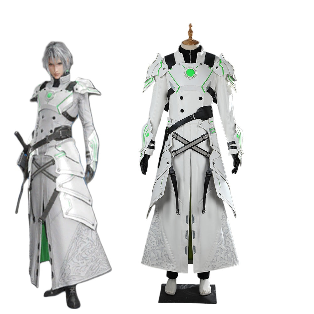 Astricos FFVII Youth Sephiroth Cosplay Costume Men - White Combat Uniform Full Set for Halloween Carnival Party - Astricos