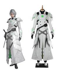 Astricos FFVII Youth Sephiroth Cosplay Costume Men - White Combat Uniform Full Set for Halloween Carnival Party - Astricos