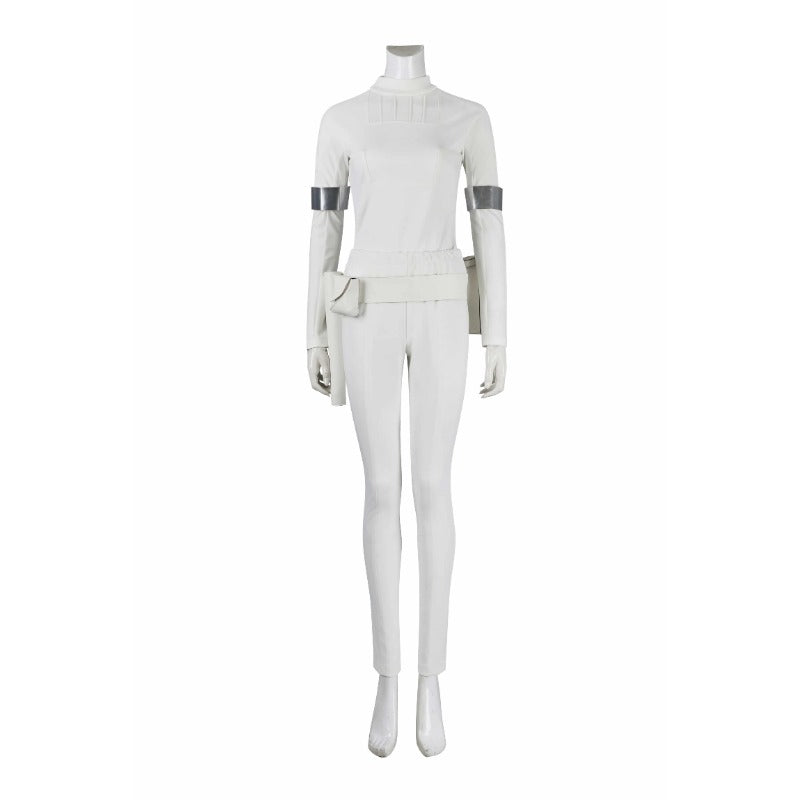 Empress Amidala's Astricos White Battle Outfit with Cloak - Star Wars Cosplay for Events - Astricos