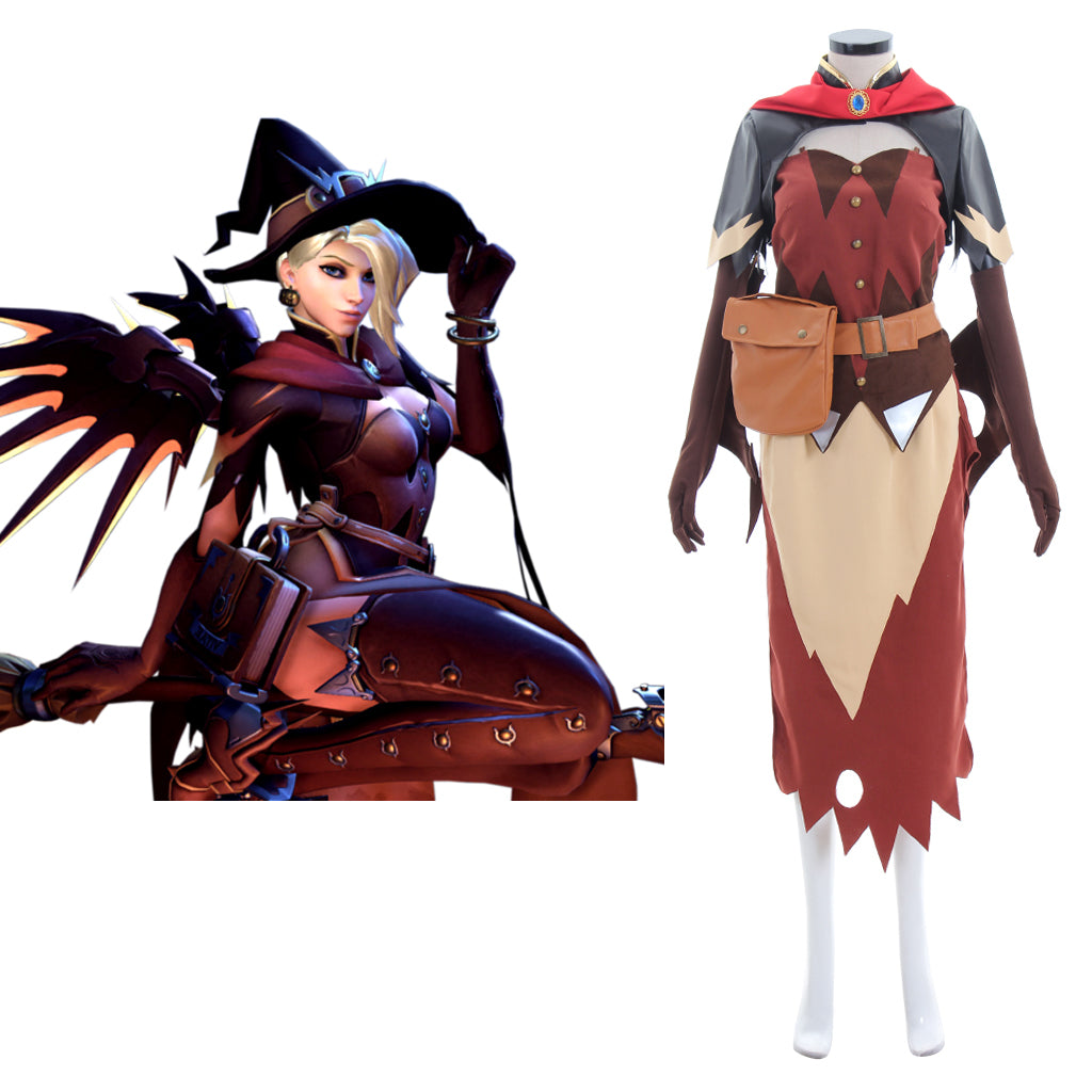 Astricos Overwatch Mercy Cosplay Costume for Women | Authentic Game-Inspired Suit Set - Astricos