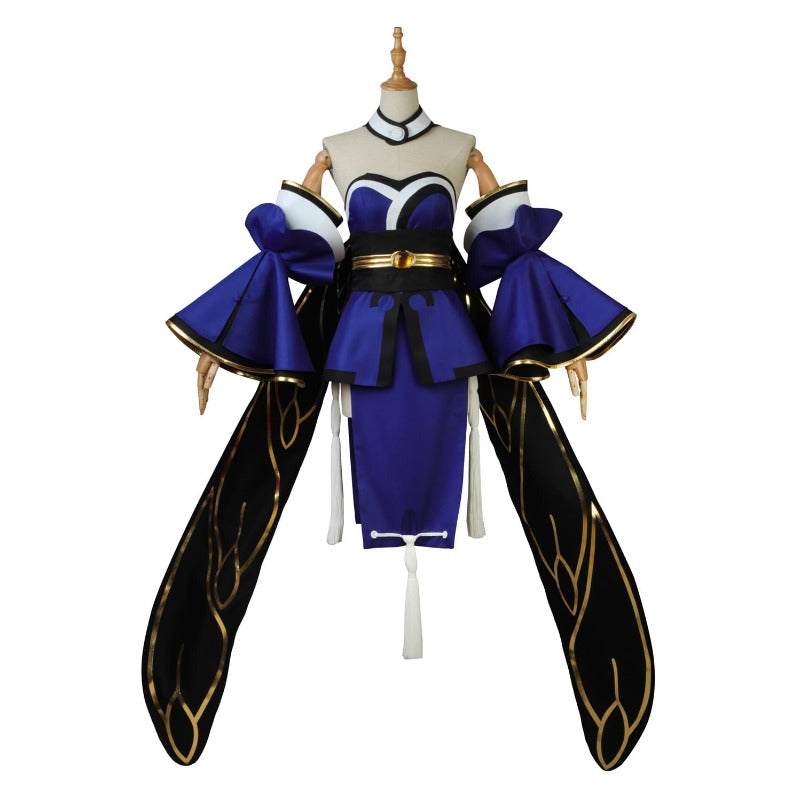 Astricos Tamamo no Mae Cosplay Set - Blue Kimono Dress & Wig for Fate Fans - Astricos