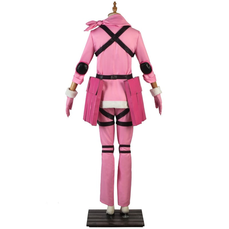 Astricos LLENN Sword Art Online GGO Cosplay Costume - Custom Made Pink Uniform - Astricos