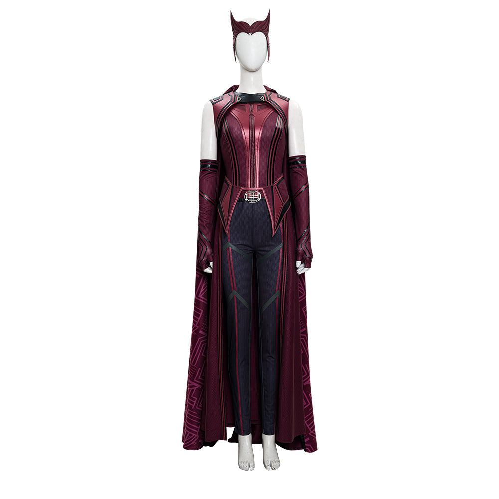 Astricos Scarlet Witch Cosplay Costume for Women - Marvel Witch Costume, Boots, Red Cape, Halloween Outfit - Astricos