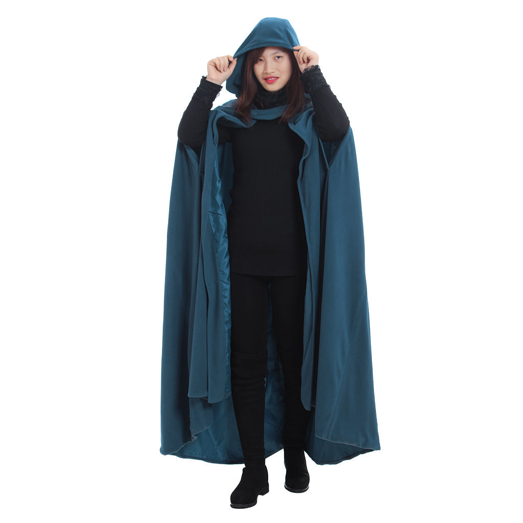 Elegant Winter Cloak Hooded Trench Coat for Women - Gothic Cape by Astricos - Astricos