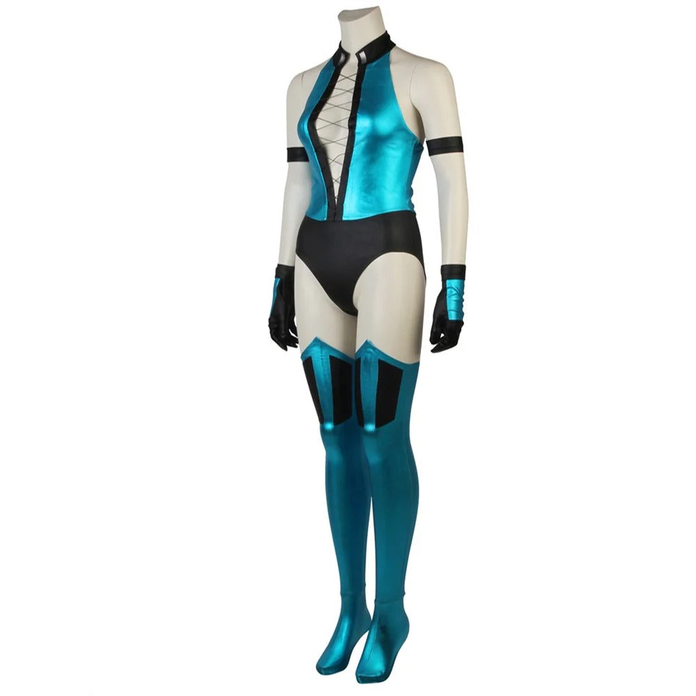 Astricos Mortal Kombat Kitana Costume - Bold Cosplay Tights Battle Suit for Women | Full Adult Outfit for Halloween & Carnival - Astricos