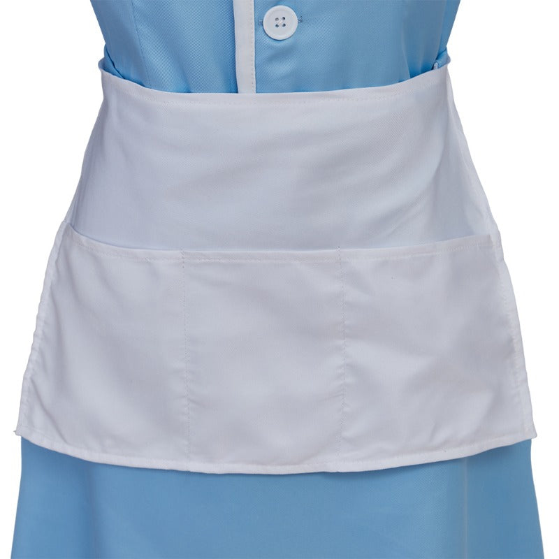 Astricos Waitress the Musical Inspired Cosplay Costume – Blue Maid Uniform Dress with Apron for Women - Astricos